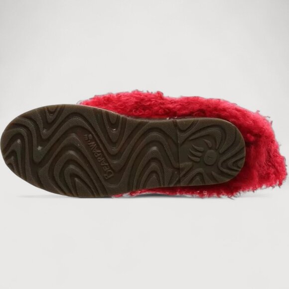 Bearpaw Boetis II Red Curly Lamb Fur Sheepskin Lined Mongolian Sherpa Boots 6 - Picture 7 of 8
